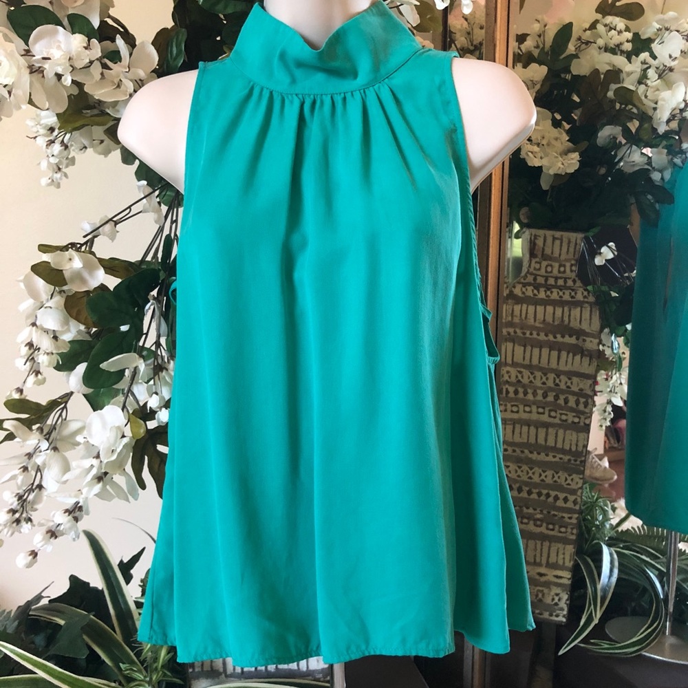 Free People Teal Sleeveless top